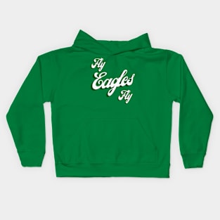 Fly Eagles Fly Retro Kids Hoodie